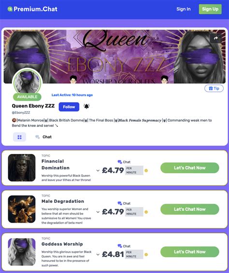 Premium.Chat: The Ultimate Website Destination for Findom。